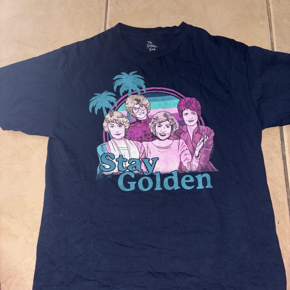 Stay Golden T-Shirt - Navy Blue